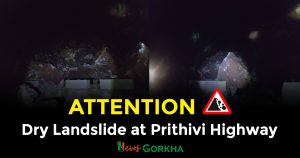 Read more about the article Dry Landslide at Prithivi Highway